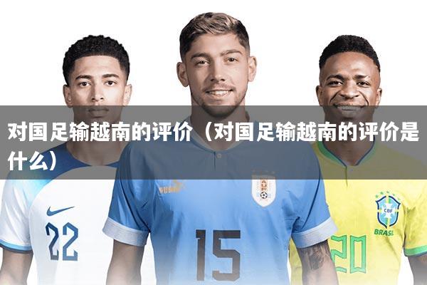 详细阅读:对国足输越南的评价(对国足输越南的评价是什么) 对国足输越南的评价(对国足输越南的评价是什么)