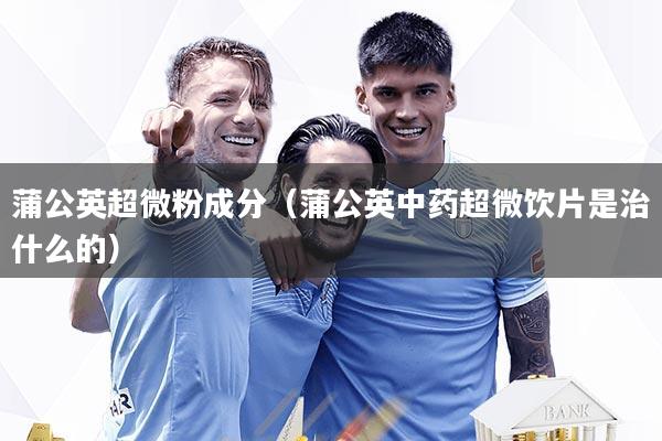 蒲公英超微粉成分（蒲公英中药超微饮片是治什么的）